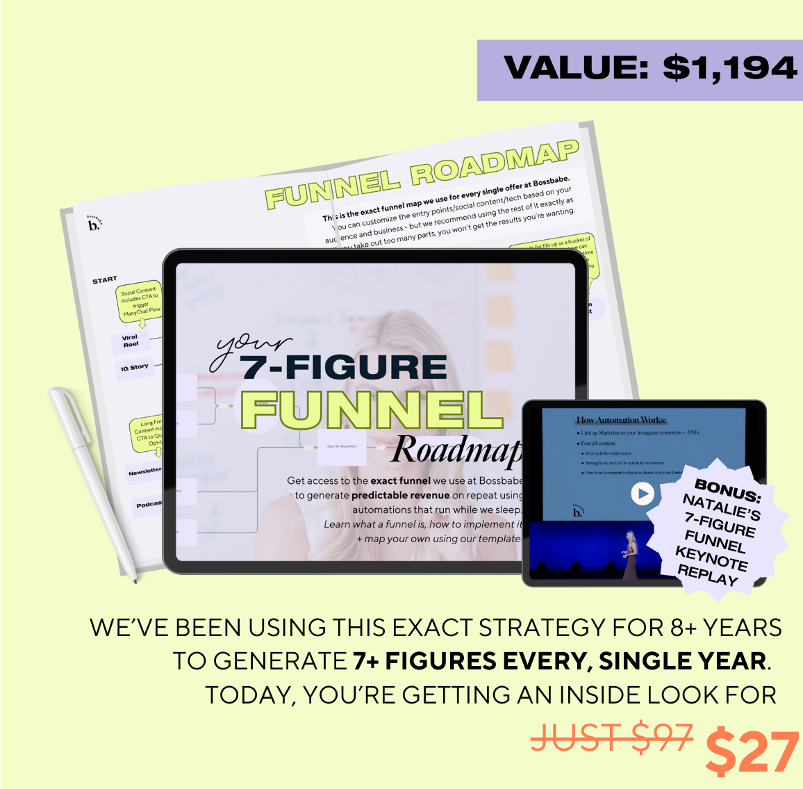 Get the 7-Figure Funnel Roadmap for $27